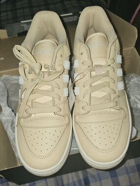 adidas Cream Break Start Low Sneakers with White Stripes